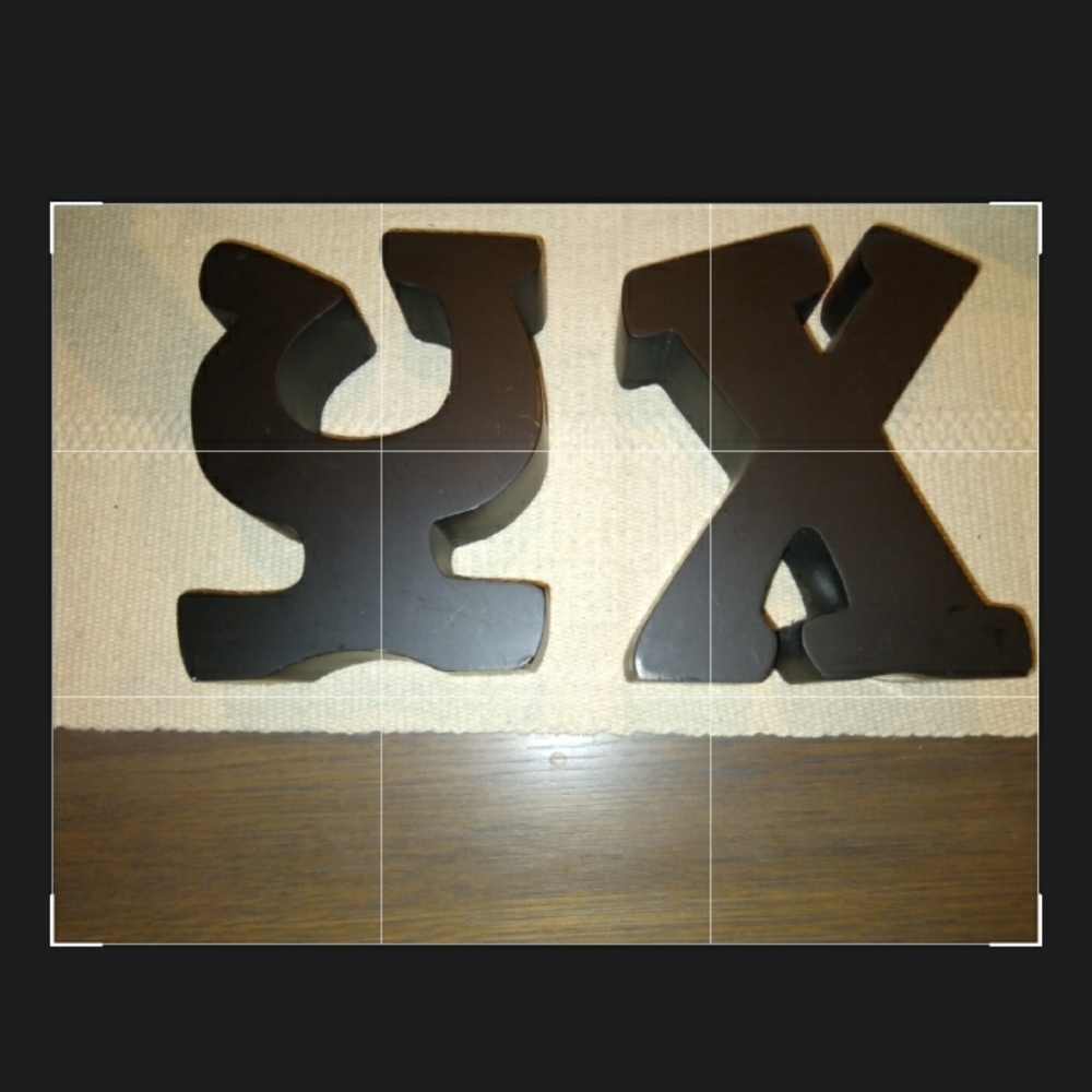 Wood X & Y bookends